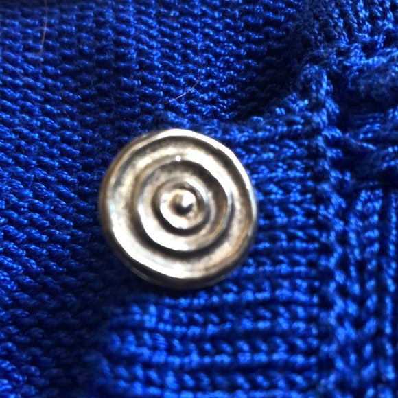 Vintage Peruvian Connection knit Cardigan Sweater 💯 Pima cotton, size Large - Picture 7 of 12